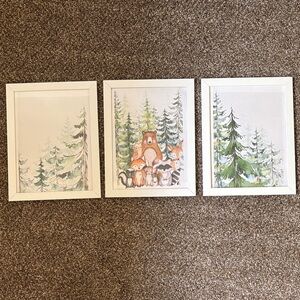 Woodland Animal Framed Art Set